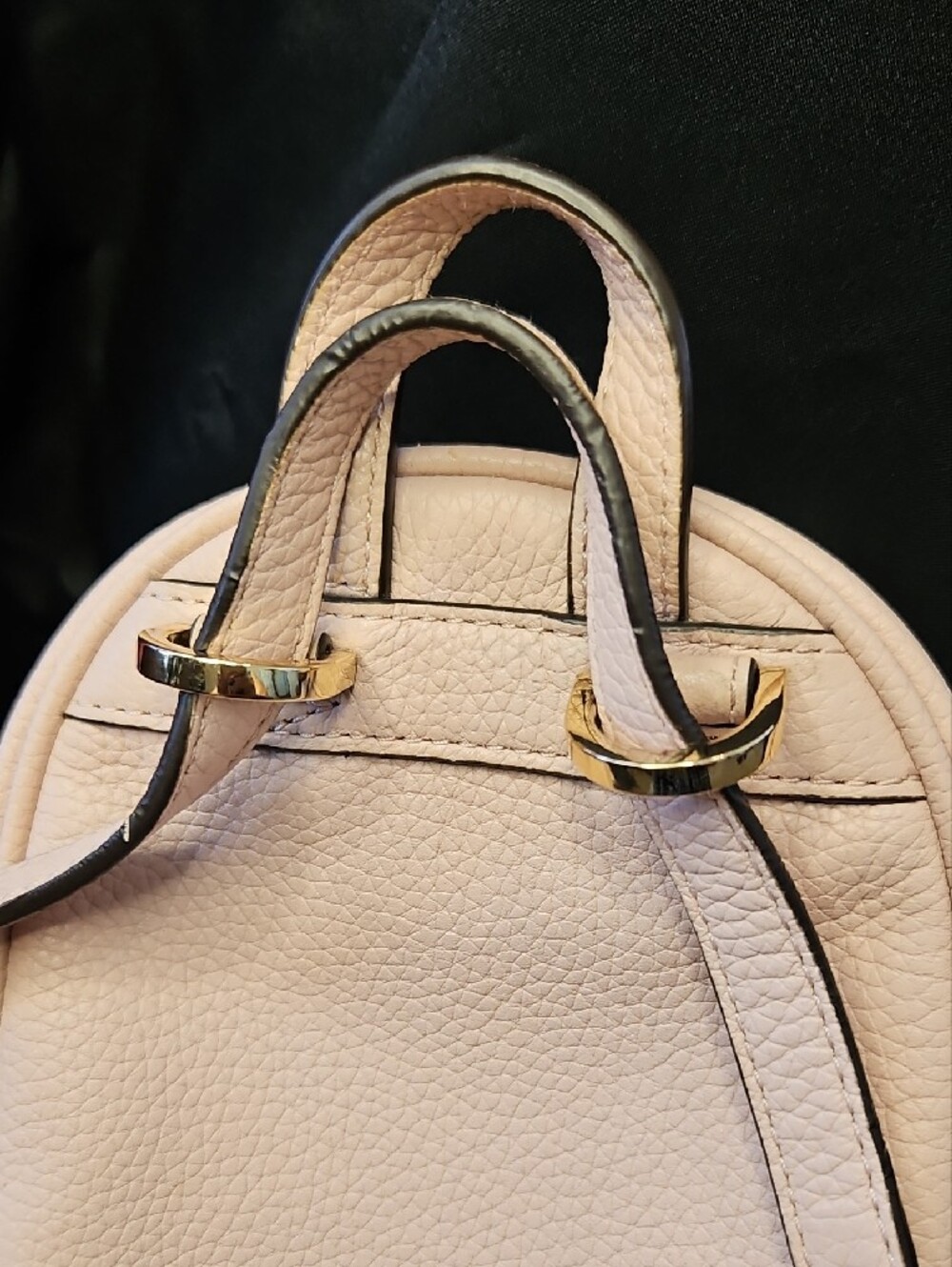 Michael Kors Blush Pink Pebbled Leather Mini Backpack EUC - Picture 6 of 16